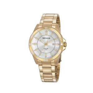 RELÓGIO AÇO MASCULINO DOURADO – SECULUS