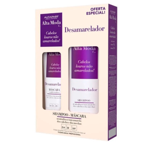 KIT TRATAMENTO DESAMARELADOR SHAMPOO+MASCÁRA 200G – ALTA MODA