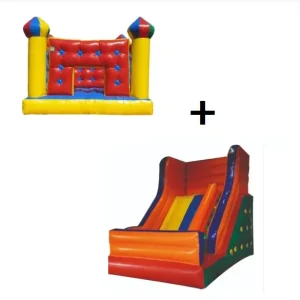 Combo 1 – Tobogã Premium + Pula Pula Castelo 3×3 mts