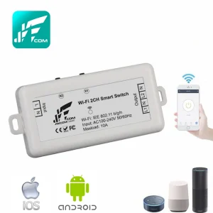 Jwcom Smart Interruptor Wifi SA-2CH Automação Residencial Alexa/Google