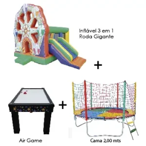 Combo 8 – Roda Gigante + Air Game + Cama El 2m